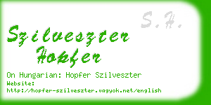 szilveszter hopfer business card